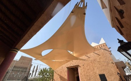 مظلات شد إنشائي حديثة | تصميم وتنفيذ احترافي من مظلات وسواتر شبكة التميز